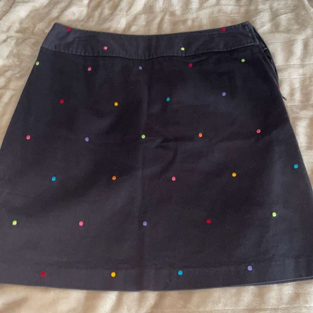 Black skirt with colorful dots
